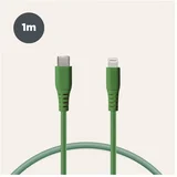 kabel za prijenos podataka, Soft, USB-C na lightning, 1.0m, zeleni