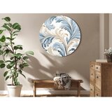  Okrugla slika - Baroque Ornaments in Light Cream-Blue Hues 80x80 | shoptok.hr