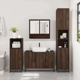 vidaXL 3-dijelni set kupaonskog namještaja boja smeđeg hrasta drveni | shoptok.hr