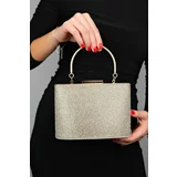 LuviShoes REYES Women's Gold Stone Handbag