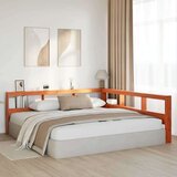  Knjižnica vzglavje L-oblike voščeno rjava 200 cm trdna borovina, (21792337) | Shoptok.si