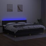  box spring s madracem LED crni 200x200 cm od tkanine | shoptok.hr