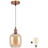 Brilagi LED Luster na sajli RETRO GLASS 1xE27/60W/230V prečnik 14 cm zlatna/dimljeno-smeđa Cene