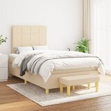 The Living Store Box spring postelja z vzmetnico krem 120x200 cm blago - Box Spring Postelja, (21503597) | Shoptok.si