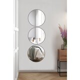Hanah home round - triple - diameter: 30 cm - silver silver mirror