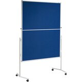 Maul Tabla za moderiranje pro, preklopna, tekstilna površina, modre barve, ŠxV 1200 x 1500 mm | Shoptok.si