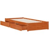  Krevetna konstrukcija s ladicama 3 pcs Vosak smeđa Borovina | shoptok.hr