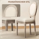  Blagovaonske stolice set od 2 izgled lana drvene noge krem-prirodno | shoptok.hr