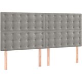  Box spring postelja z vzmetnico svetlo siva 160x200 cm žamet, (20790969) | Shoptok.si