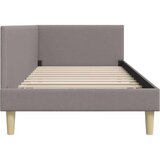 vidaXL Kutni okvir kreveta Ostalo s uzglavljem Sivo-smeđa 90 x 190 cm | shoptok.hr