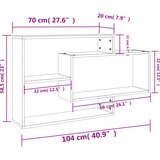  Zidne police siva boja betona 104x20x58,5 cm konstruirano drvo | Eponuda.com