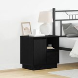  Noćni ormar Crni hrast 50 x 34,5 x 50 cm. Konstruirano drvo | shoptok.hr