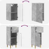  Set kupaonskih ormara od 4 dijela ARNHEM Betonska siva | shoptok.hr