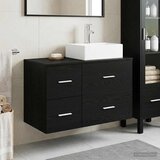  Set namještaja za kupaonicu 2 kom. Crni hrast Konstruirano drvo Crna 49,5 x 41 x 79,5 cm | Shoptok.si
