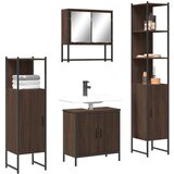 Furnova Kopalniška garnitura 4-delna rjavi hrast inženirski les, (21946007) | Shoptok.si