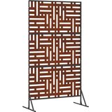  Zaslon za privatnost 100 x 50 x 180 cm Otporni čelik Rđa | shoptok.hr