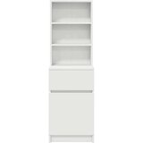 vidaXL Nočna omarica bela 39x35x125 cm inženirski les | Shoptok.si