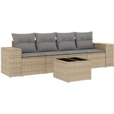  5-dijelni vrtni set sofa s jastucima bež od poliratana | shoptok.hr