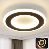 Nettlife LED stropna svetilka 23W črna okrogla moderna toplo bela 24cm svetilka za spalnico kuhinjo hodnik dnevno sobo, (22111162) | Shoptok.si