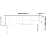  Uzglavlje s ušima tamnosivo 163x23x78/88 cm od tkanine | shoptok.hr