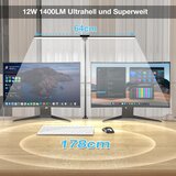 HENSAM LED namizna svetilka z dvojno glavo in vpenjalno sponko | Shoptok.si