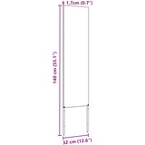  Privatnost u vrtu Crna 32 x 140 cm Hladno valjana čelična | shoptok.hr
