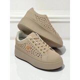 Resti Cleo Ecru Platino – beige platform sneakers eco leather | ePonuda.com