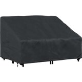 vidaXL Pokrivač za vrtnu klupu Crna 130 x 95 x 40 / 80 cm 210D tkanina | shoptok.hr
