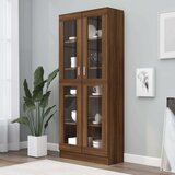  Vitrina boja smeđeg hrasta 82 5x30 5x185 5 cm konstruirano drvo Cijene
