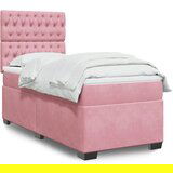 The Living Store Box spring postelja z vzmetnico roza 100x200 cm žamet - Box Spring Postelja, (21492751) | Shoptok.si