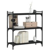  Regal za knjige s 3 razine crni 80x30x86 cm konstruirano drvo | shoptok.hr