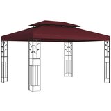 vidaXL Paviljon 3,97 x 2,96 x 2,68 m Vinorodna rdeča | Shoptok.si