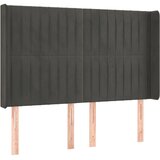  box spring s madracem LED tamnosivi 140x200 cm baršun | shoptok.hr