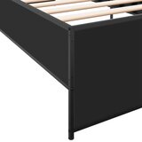  Okvir za krevet crni 90 x 190 cm od konstruiranog drvo i metal | shoptok.hr