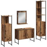 vidaXL 4-delni set kopalniškega pohištva Stari les Inženirski les | Shoptok.si