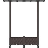  Povišeni krevet s mrežom i krovom Smeđa 122,5 x 40 x 127 cm PP | shoptok.hr