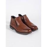 Shelvt Brown men's winter insulated ankle boots | Shoptok.si