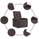  Naslanjač s funkcijo vstajanja temno rjavo blago, (21824846) | Shoptok.si