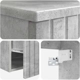  Umivaonik s policom za zid Betonska siva 49 x 44,5 x 66 cm | shoptok.hr