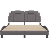  Okvir za krevet Viana bez madraca sivi 140x190 cm od umjetne kože | shoptok.hr