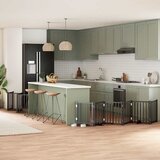 vidaXL Ograda za pse z vrati zložljiva 15 panelov črna 750 cm les Cene