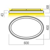  Redo 01-3806 - LED prigušiva plafonska svetiljka NOBU LED/60W/230V bela | Eponuda.com