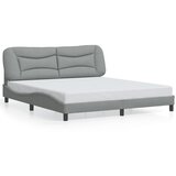  The Living Store Posteljni okvir brez vzmetnice svetlo siv 180x200 cm tkanina - Posteljni Okvir, (21450712) | Shoptok.si