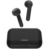 Streetz T110 True Wireless Stereo Slušalice s Kućištem za Punjenje, Polu-In-Ear, BT 5, Mat Crne | shoptok.hr