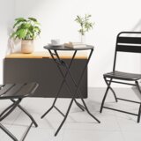  Sklopivi vrtni stol Antacitski Ø50x72 cm Čelik | shoptok.hr