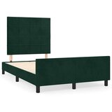  Okvir kreveta bez madraca tamnozeleni 120x190 cm baršunasti | shoptok.hr