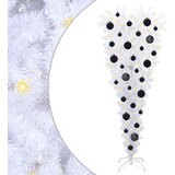 vidaXL Umjetno božićno drvce s stalakom Bijelo 120 cm PVC i čelik - Crna 120 cm Cijene