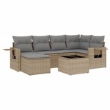 Maison Chic Seti vrtnega pohištva - Vrtna garnitura - Vrtni pohištvo set 7-delna z blazinami bež poli ratan, (21808011) | Shoptok.si
