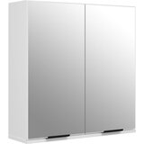Maison Chic Kopalniška omarica - Kopalniški kabinet z ogledalom bela 64x20x67 cm, (21794485) Cene