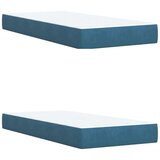  Krevet s oprugama i madracem plavi 200x200 cm baršunasti | shoptok.hr